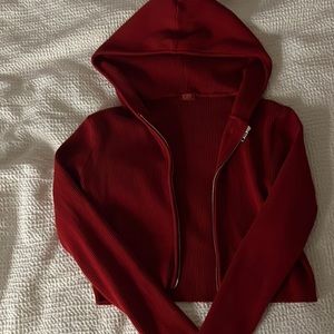Brandy Melville cropped red jacket, size extra small/small